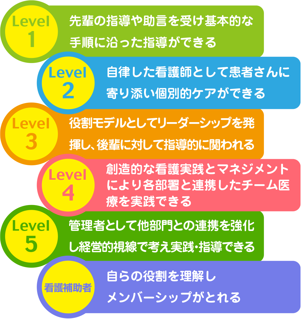 渡辺病院看護部のクリニカルラダーについて